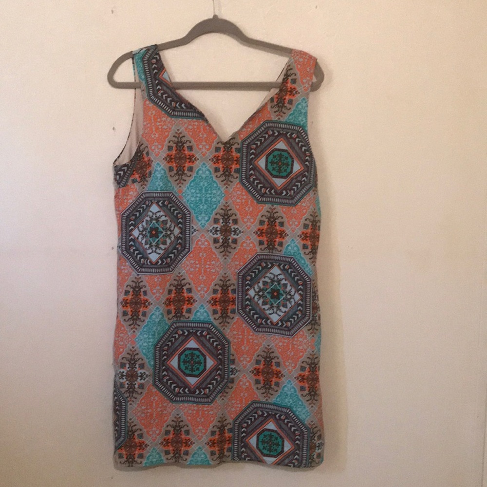 Pink owl coral printed dress